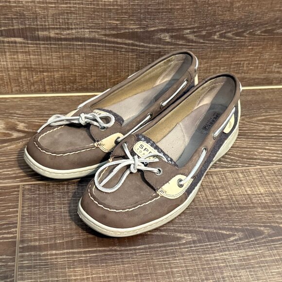 Sperry Top-Sider Taupe Sequin Slip-On Loafer – Size 10 - Picture 3 of 11